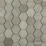 Wooden Beige 2″ Hexagon