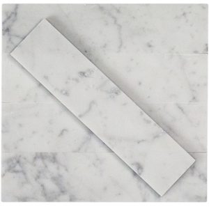 Stone Brushed 2 x 8 White Carrara