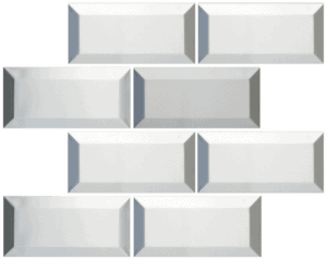 Brushed Stainless Steel Beveled Edge 3" x 6" Subway