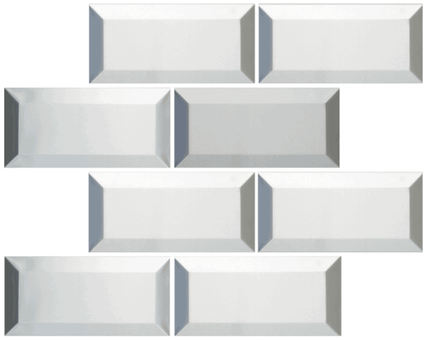 Brushed Stainless Steel Beveled Edge 3″ x 6″ Subway