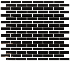 Black Glass Brickset 5/8" x 2"