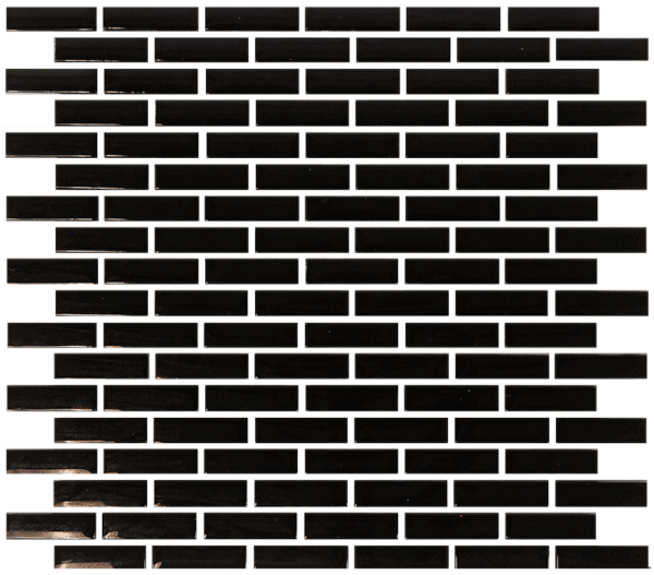 Black Glass Brickset 5/8″ x 2″
