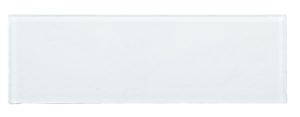 White 4" x 12" Subway Glass
