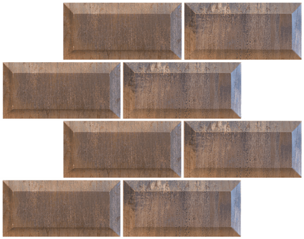 Antique Copper Beveled Edge 3″ x 6″ Subway