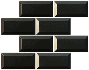 Brushed Gun Metal Beveled Edge 3" x 6" Subway