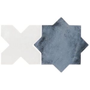 Malta Star Denim Blue 6 Matte and Cross White 6 Polished