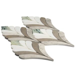 Rosalia Grigio Gray Floral Marble Mosaic