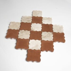 Diana Royal, Rustic Terracotta Honed Tudor Marble Mosaic