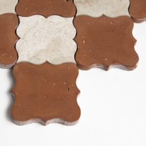 Diana Royal, Rustic Terracotta Honed Tudor Marble Mosaic