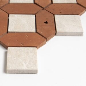 Diana Royal, Rustic Terracotta Honed Louna Marble Mosaic
