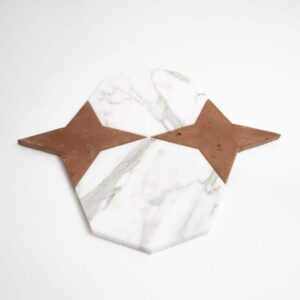 Calacatta Gold Royal, Rustic Terracotta Honed Ottaglio Marble Mosaic