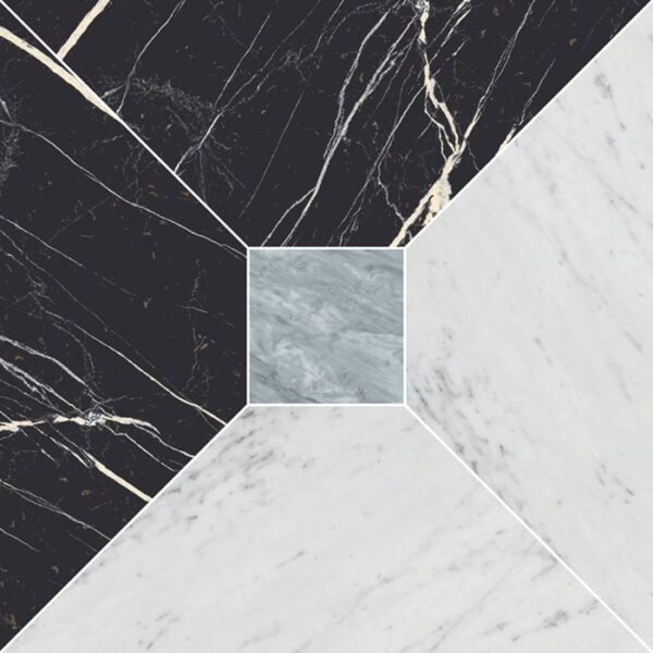 Nero/Bianco/Blue Mosaic
