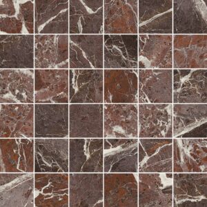 2 x 2 Mosaic Rosso Levanto Matte