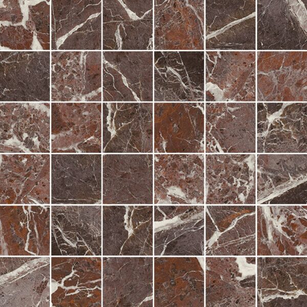 2X2 Mosaic Rosso Levanto Matte