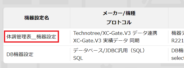 機器取得データ