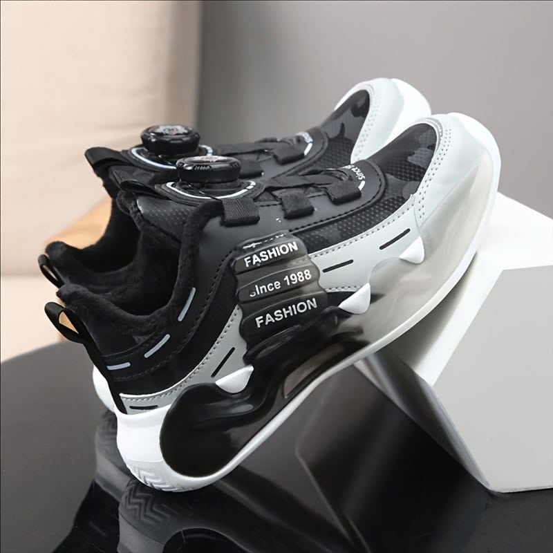 Jongens' Winter Nieuwe Fleece-gevoerde Dikke Warme Sportschoenen voor School en Wandelen, Sneakers voor Basisschool- en Middelbare Scholieren