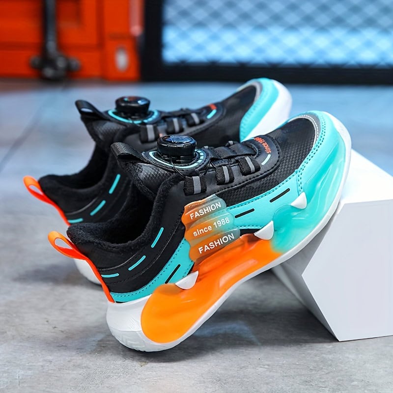 Jongens' Winter Nieuwe Fleece-gevoerde Dikke Warme Sportschoenen voor School en Wandelen, Sneakers voor Basisschool- en Middelbare Scholieren