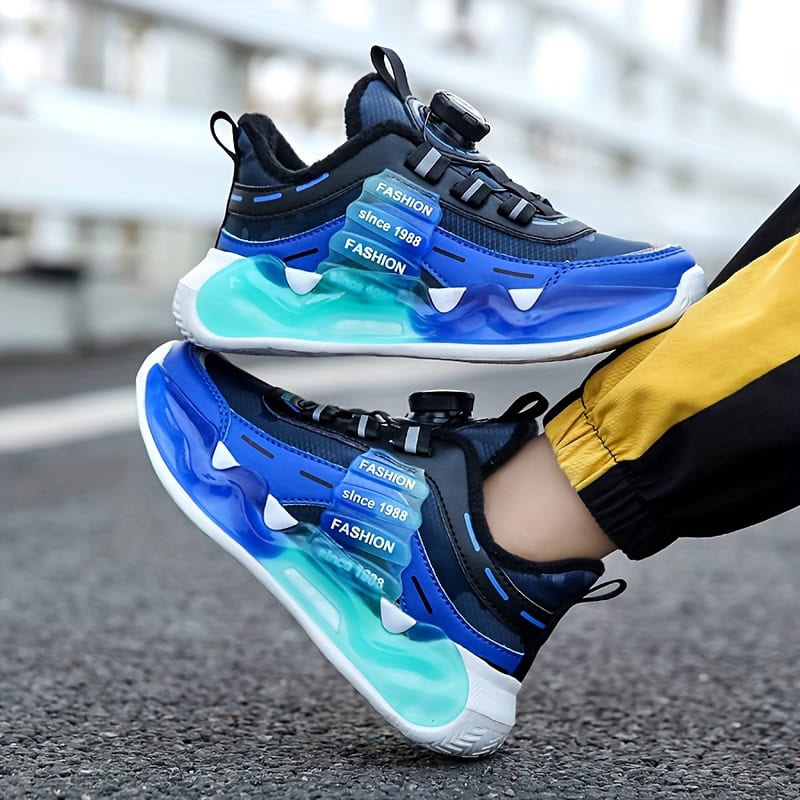 Jongens' Winter Nieuwe Fleece-gevoerde Dikke Warme Sportschoenen voor School en Wandelen, Sneakers voor Basisschool- en Middelbare Scholieren