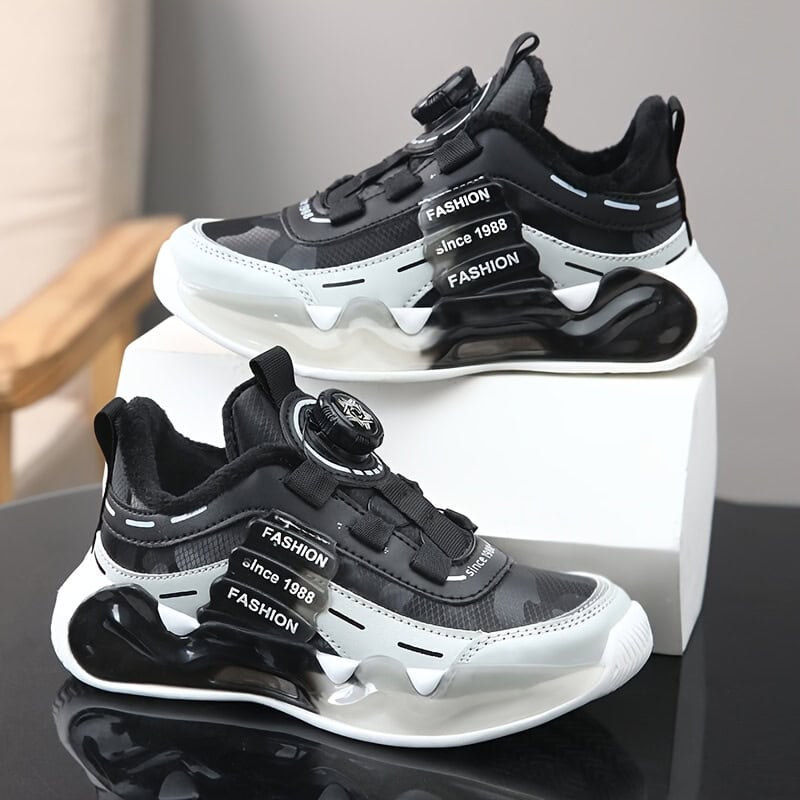 Jongens' Winter Nieuwe Fleece-gevoerde Dikke Warme Sportschoenen voor School en Wandelen, Sneakers voor Basisschool- en Middelbare Scholieren