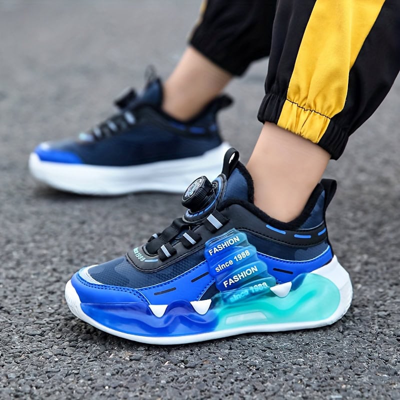 Jongens' Winter Nieuwe Fleece-gevoerde Dikke Warme Sportschoenen voor School en Wandelen, Sneakers voor Basisschool- en Middelbare Scholieren