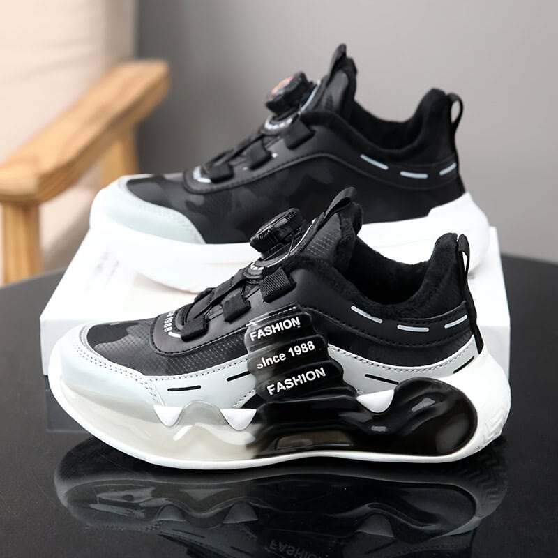 Jongens' Winter Nieuwe Fleece-gevoerde Dikke Warme Sportschoenen voor School en Wandelen, Sneakers voor Basisschool- en Middelbare Scholieren