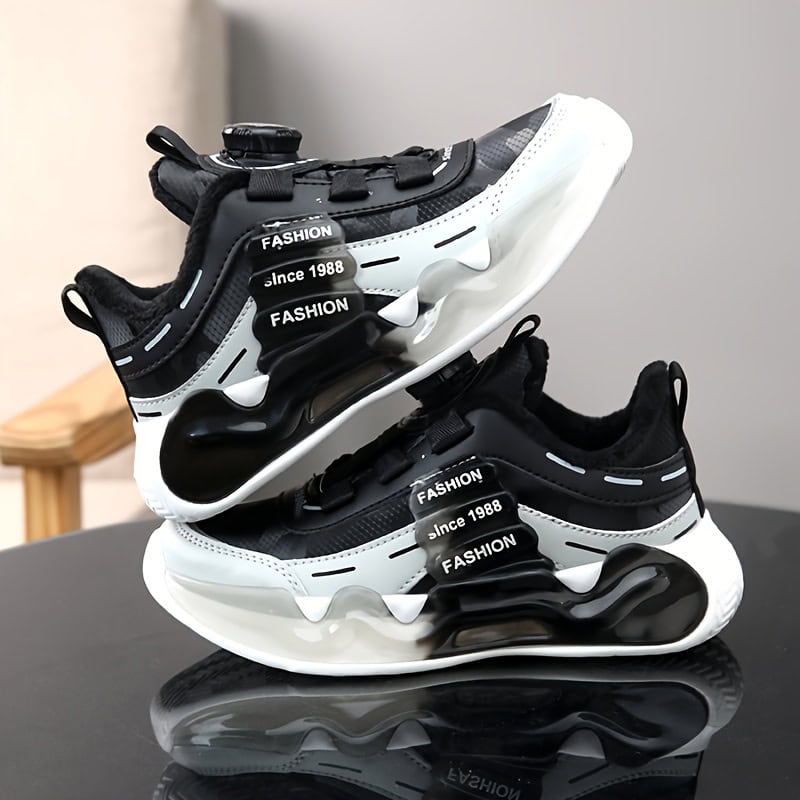 Jongens' Winter Nieuwe Fleece-gevoerde Dikke Warme Sportschoenen voor School en Wandelen, Sneakers voor Basisschool- en Middelbare Scholieren