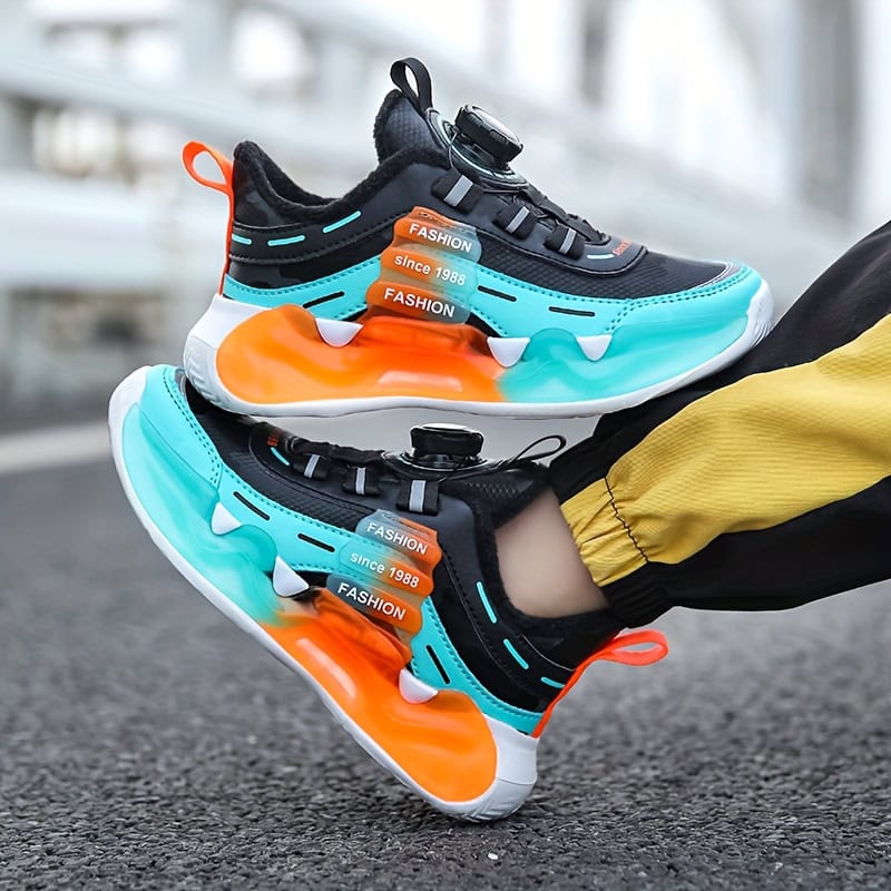 Jongens' Winter Nieuwe Fleece-gevoerde Dikke Warme Sportschoenen voor School en Wandelen, Sneakers voor Basisschool- en Middelbare Scholieren