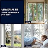 kwmobile Fenstergriff abschließbar - Fensterverriegelung mit Knopf und Schlüssel - Fensterschloss - Fenster Kindersicherung - Sicherheitsfenstergriff - 4 Stück - Silber - 5