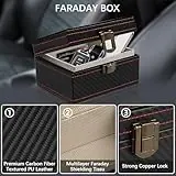 SunnyOcean Keyless Go Schutz Autoschlüssel Box, Extra Groß Faraday Box, RFID Signal Blocker Box, Autoschlüssel Safe Hülle, Anti-Diebstahl, Anti-Scanning, Anti-GPS-Tracking, 17x12,3x9,5cm (Große Größe) - 3