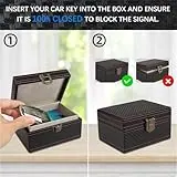 SunnyOcean Keyless Go Schutz Autoschlüssel Box, Extra Groß Faraday Box, RFID Signal Blocker Box, Autoschlüssel Safe Hülle, Anti-Diebstahl, Anti-Scanning, Anti-GPS-Tracking, 17x12,3x9,5cm (Große Größe) - 4