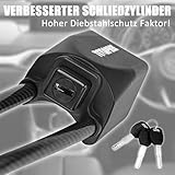 Tevlaphee Lenkradkralle, Lenkradschloss für Auto, Diebstahlsicherung vom Lenkrad bis zur Gurtsteckdose, Strapazierfähig, Universelle Passform, 3 Schlüssel (GELB) - 5