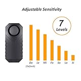 Mengshen 2 Set Wireless Fahrrad Diebstahlwarnanlage Sicherheit Vibrationsbewegungssensor mit Fernbedienung für Fahrrad Motorrad Fahrzeug Roller 113dB IP55 Wasserdicht - 5