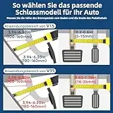 Boiarc Pedalschloss Diebstahlsicherung für Auto Bremse Kupplung, Auto-Bremssperre und Kupplungssperre aus Edelstahl, Diebstahlsicherung Wegfahrsperre für Auto SUV (16 bis 35 mm) - 3