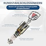 Boiarc Pedalschloss Diebstahlsicherung für Auto Bremse Kupplung, Auto-Bremssperre und Kupplungssperre aus Edelstahl, Diebstahlsicherung Wegfahrsperre für Auto SUV (16 bis 35 mm) - 4
