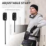 Geldgürtel für Damen&Herren Bauchtasche zum Reisen Gadgets mit RFID Blocker Schutz Diebstahlsicher Reisegeldbeutel Kleidung Tragbar für Passport Smartphone, Geldkarten, Bargeld, Münzen(Schwarz) - 5