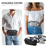 Geldgürtel für Damen&Herren Bauchtasche zum Reisen Gadgets mit RFID Blocker Schutz Diebstahlsicher Reisegeldbeutel Kleidung Tragbar für Passport Smartphone, Geldkarten, Bargeld, Münzen(Schwarz) - 7