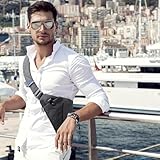 Yeenano Anti Diebstahl Tasche,Umhängetasche Männer Schultertaschen Multipurpose Rucksack Brusttasche Herren Viele Taschen Sicherheitstasche Reise Damen und Herren für Sportbergsteigen Radfahren - 5