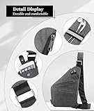 Yeenano Anti Diebstahl Tasche,Umhängetasche Männer Schultertaschen Multipurpose Rucksack Brusttasche Herren Viele Taschen Sicherheitstasche Reise Damen und Herren für Sportbergsteigen Radfahren - 4