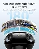 Reolink 4K Solar Überwachungskamera Aussen Akku, ColorX-Nachtsicht, 180°-Weitwinkel, 8MP Drahtlose WLAN IP Kamera, 2.4/5GHz Wi-Fi 6, KI-Erkennung, Zeitraffer, Argus 4 Pro (Schwarz) + 6W Solarpanel - 2