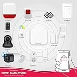 ELRO AS90S Home+ Smart Alarmanlage-WiFi-GSM Funktion-Bestens getestet-Mit Basisstation, Bedieneinheit, Bewegungsmelder, 3X Tür-/Fensterkontakt und Funk Key Ring, Komplettes Set - 21