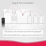ELRO AS90S Home+ Smart Alarmanlage-WiFi-GSM Funktion-Bestens getestet-Mit Basisstation, Bedieneinheit, Bewegungsmelder, 3X Tür-/Fensterkontakt und Funk Key Ring, Komplettes Set - 3