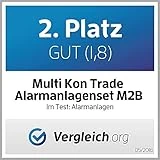 Multi Kon Trade M2B GSM Funk Alarmanlage mit LCD Display – umfangreiches Alarmanlagen Komplett-Set mit Bewegungsmelder, Tür- & Fensterkontakten, erweiterbares Alarmsystem mit Fernsteuerung - 11