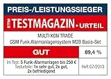 Multi Kon Trade M2B GSM Funk Alarmanlage mit LCD Display – umfangreiches Alarmanlagen Komplett-Set mit Bewegungsmelder, Tür- & Fensterkontakten, erweiterbares Alarmsystem mit Fernsteuerung - 8