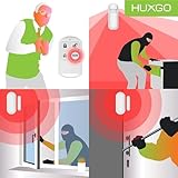HUXGO® HXA007 Funk Alarmanlage Set WiFi + GSM mit Alarmsirene | Alarm System mit Bewegungsmelder, 9X Fensteralarm/Türsensoren | Alarmanlage fürs Haus, Wohnung, Wohnmobil | Smart Home - 5