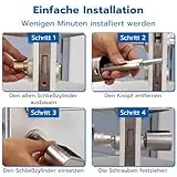 Dhiedas Fingerabdruck Schloss Haustür, Smart Elektronisches Türschloss mit Zahlencode RFID Schlüssel APP, Haustürschloss mit Fingerabdruck Einstellbare Länge für 65-90mm Tür (60mm) - 6