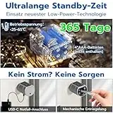 Dhiedas Fingerabdruck Schloss Haustür, Smart Elektronisches Türschloss mit Zahlencode RFID Schlüssel APP, Haustürschloss mit Fingerabdruck Einstellbare Länge für 65-90mm Tür (60mm) - 7