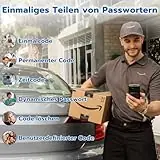 Dhiedas Fingerabdruck Schloss Haustür, Smart Elektronisches Türschloss mit Zahlencode RFID Schlüssel APP, Haustürschloss mit Fingerabdruck Einstellbare Länge für 65-90mm Tür (60mm) - 9