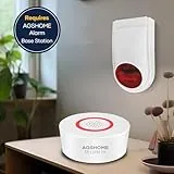 AGSHOME Stroboskop-Außensirene mit Alarm 130 dB und LED-Sicherheitslicht, rot, blinkend, abschreckend, Fernalarm, kompatibel mit Alarmsystem AGSHOME - 3