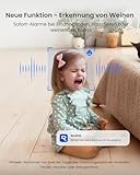 Reolink 3K Überwachungskamera Innen WLAN Schwenkbar, Home und Baby Monitor mit Personen-/Haustier-/Baby-Schreierkennung, Auto-Tracking, 2,4/5GHz WiFi IP Kamera Indoor, 5MP IR-Nachtsicht, E1 Pro - 3