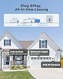 Reolink 5MP PoE IP Kamera Outdoor mit Personen-/Autoerkennung, Überwachungskamera Aussen mit Zeitraffer, IR Nachtsicht, Wasserfest, microSD Kartensteckplatz, RLC-520A - 4